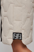 Купить Пальто утепленное молодежное зимнее женское бежевого цвета 589899B, фото 13