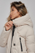 Купить Пальто утепленное молодежное зимнее женское бежевого цвета 589899B, фото 16