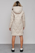 Купить Пальто утепленное молодежное зимнее женское бежевого цвета 589899B, фото 4