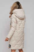 Купить Пальто утепленное молодежное зимнее женское бежевого цвета 589899B, фото 6