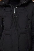 Купить Пальто утепленное молодежное зимнее женское черного цвета 589899Ch, фото 15