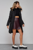 Купить Пальто утепленное молодежное зимнее женское черного цвета 589899Ch, фото 22