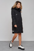 Купить Пальто утепленное молодежное зимнее женское черного цвета 589899Ch, фото 3