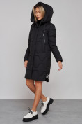 Купить Пальто утепленное молодежное зимнее женское черного цвета 589899Ch, фото 8