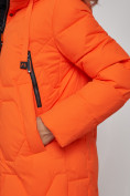 Купить Пальто утепленное молодежное зимнее женское оранжевого цвета 589899O, фото 11