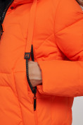 Купить Пальто утепленное молодежное зимнее женское оранжевого цвета 589899O, фото 12