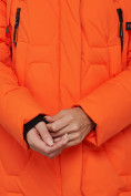 Купить Пальто утепленное молодежное зимнее женское оранжевого цвета 589899O, фото 14