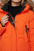 Купить Пальто утепленное молодежное зимнее женское оранжевого цвета 589899O, фото 15