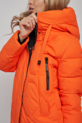 Купить Пальто утепленное молодежное зимнее женское оранжевого цвета 589899O, фото 16