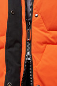 Купить Пальто утепленное молодежное зимнее женское оранжевого цвета 589899O, фото 17