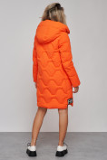 Купить Пальто утепленное молодежное зимнее женское оранжевого цвета 589899O, фото 3