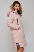 Купить Пальто утепленное молодежное зимнее женское розового цвета 589899R, фото 10