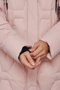 Купить Пальто утепленное молодежное зимнее женское розового цвета 589899R, фото 15