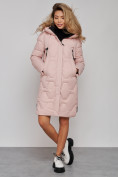 Купить Пальто утепленное молодежное зимнее женское розового цвета 589899R, фото 5