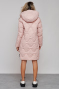 Купить Пальто утепленное молодежное зимнее женское розового цвета 589899R, фото 6