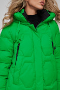 Купить Пальто утепленное молодежное зимнее женское зеленого цвета 589899Z, фото 10