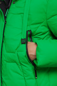 Купить Пальто утепленное молодежное зимнее женское зеленого цвета 589899Z, фото 12