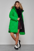 Купить Пальто утепленное молодежное зимнее женское зеленого цвета 589899Z, фото 21