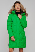 Купить Пальто утепленное молодежное зимнее женское зеленого цвета 589899Z, фото 5