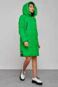 Купить Пальто утепленное молодежное зимнее женское зеленого цвета 589899Z, фото 7