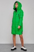 Купить Пальто утепленное молодежное зимнее женское зеленого цвета 589899Z, фото 8