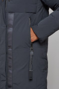 Купить Пальто утепленное молодежное зимнее женское темно-серого цвета 59018TC, фото 11