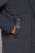 Купить Пальто утепленное молодежное зимнее женское темно-серого цвета 59018TC, фото 12