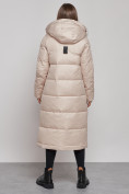 Купить Пальто утепленное молодежное зимнее женское бежевого цвета 59120B, фото 4