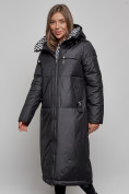 Купить Пальто утепленное молодежное зимнее женское черного цвета 59120Ch, фото 14