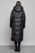 Купить Пальто утепленное молодежное зимнее женское черного цвета 59120Ch, фото 4