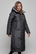 Купить Пальто утепленное молодежное зимнее женское черного цвета 59120Ch, фото 7