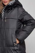 Купить Пальто утепленное молодежное зимнее женское черного цвета 59120Ch, фото 9