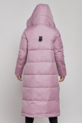 Купить Пальто утепленное молодежное зимнее женское фиолетового цвета 59120F, фото 14