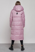 Купить Пальто утепленное молодежное зимнее женское фиолетового цвета 59120F, фото 4