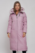 Купить Пальто утепленное молодежное зимнее женское фиолетового цвета 59120F, фото 5