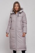 Купить Пальто утепленное молодежное зимнее женское серого цвета 59120Sr, фото 11
