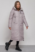 Купить Пальто утепленное молодежное зимнее женское серого цвета 59120Sr, фото 2