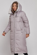 Купить Пальто утепленное молодежное зимнее женское серого цвета 59120Sr, фото 6