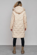 Купить Пальто утепленное молодежное зимнее женское бежевого цвета 59121B, фото 4
