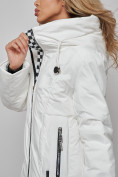 Купить Пальто утепленное молодежное зимнее женское белого цвета 59121Bl, фото 20