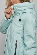 Купить Пальто утепленное молодежное зимнее женское бирюзового цвета 59121Br, фото 14