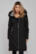 Купить Пальто утепленное молодежное зимнее женское черного цвета 59121Ch, фото 10