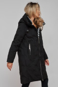 Купить Пальто утепленное молодежное зимнее женское черного цвета 59121Ch, фото 11