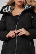Купить Пальто утепленное молодежное зимнее женское черного цвета 59121Ch, фото 14