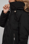 Купить Пальто утепленное молодежное зимнее женское черного цвета 59121Ch, фото 16
