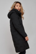 Купить Пальто утепленное молодежное зимнее женское черного цвета 59121Ch, фото 22