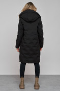 Купить Пальто утепленное молодежное зимнее женское черного цвета 59121Ch, фото 4