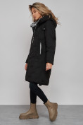 Купить Пальто утепленное молодежное зимнее женское черного цвета 59121Ch, фото 8