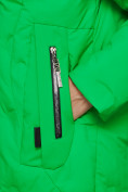 Купить Пальто утепленное молодежное зимнее женское зеленого цвета 59121Z, фото 12