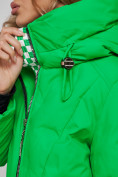 Купить Пальто утепленное молодежное зимнее женское зеленого цвета 59121Z, фото 14